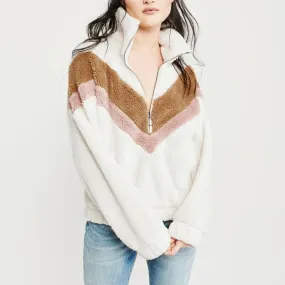 Warm Hoodies For Women Winter Patchwork