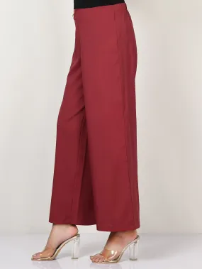 Wide Grip Pants -  Dark Red