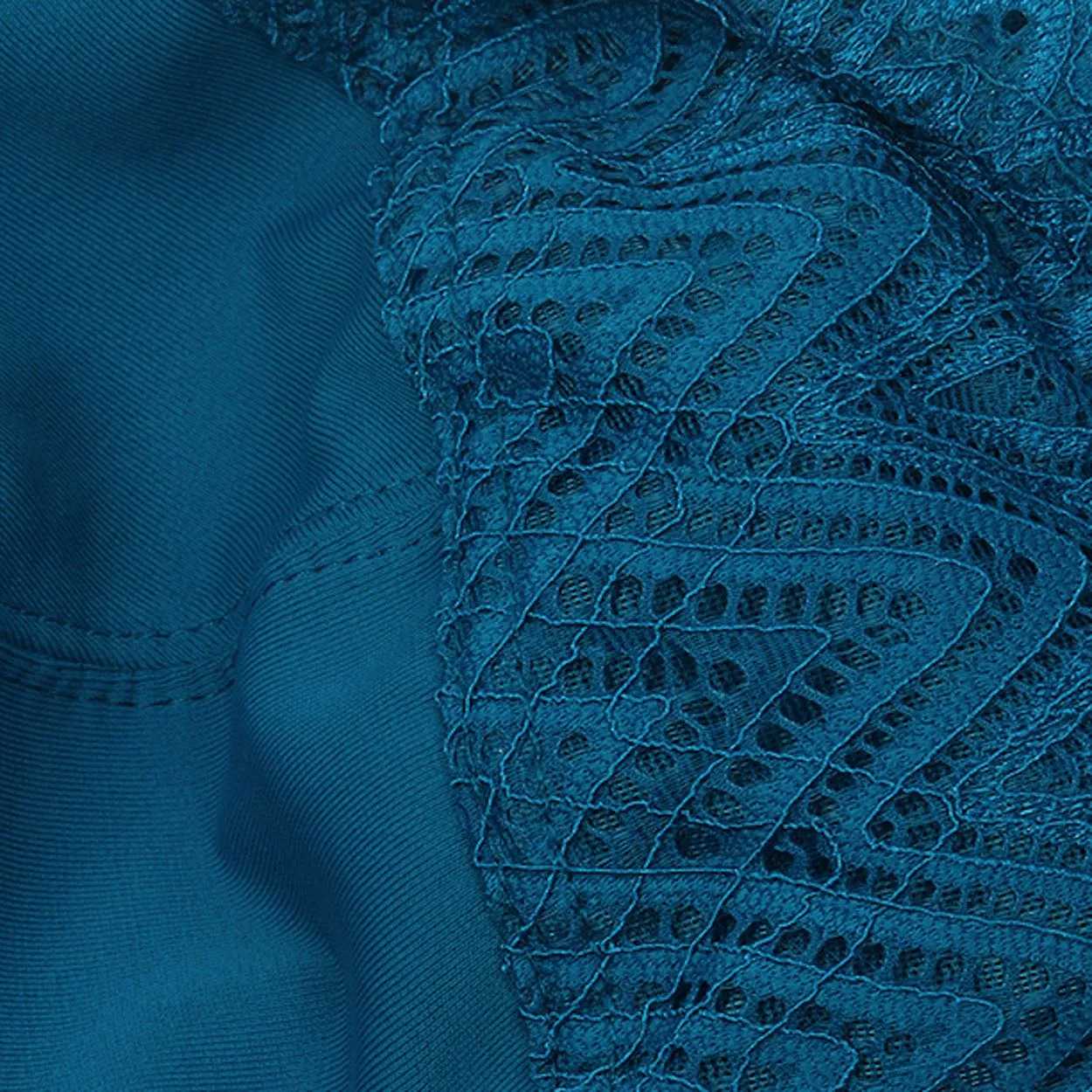 Willow Lace Premium Support Bra - Teal Blue