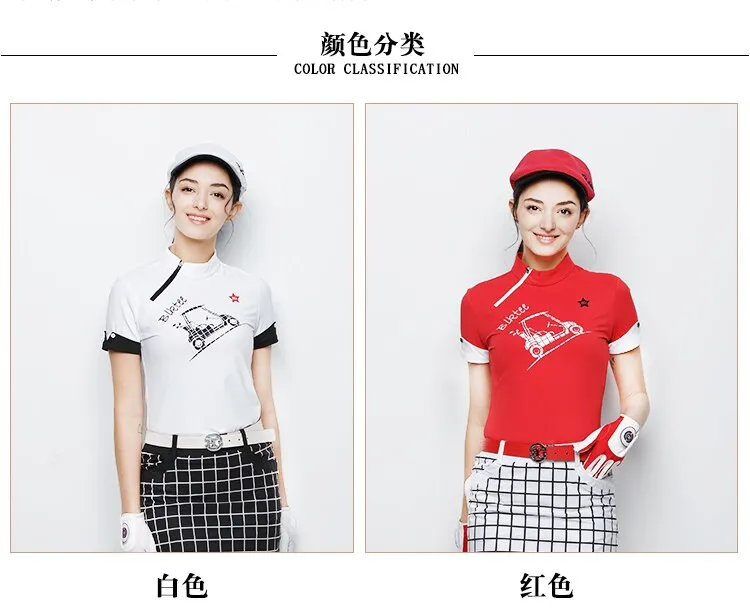 women golf shirts short