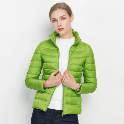 Women Winter Coat 2017 New Ultra Light White Duck Down Jacket Slim Women Winter Puffer Jacket Portable Windproof Down Coat