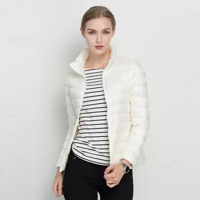 Women Winter Coat 2017 New Ultra Light White Duck Down Jacket Slim Women Winter Puffer Jacket Portable Windproof Down Coat