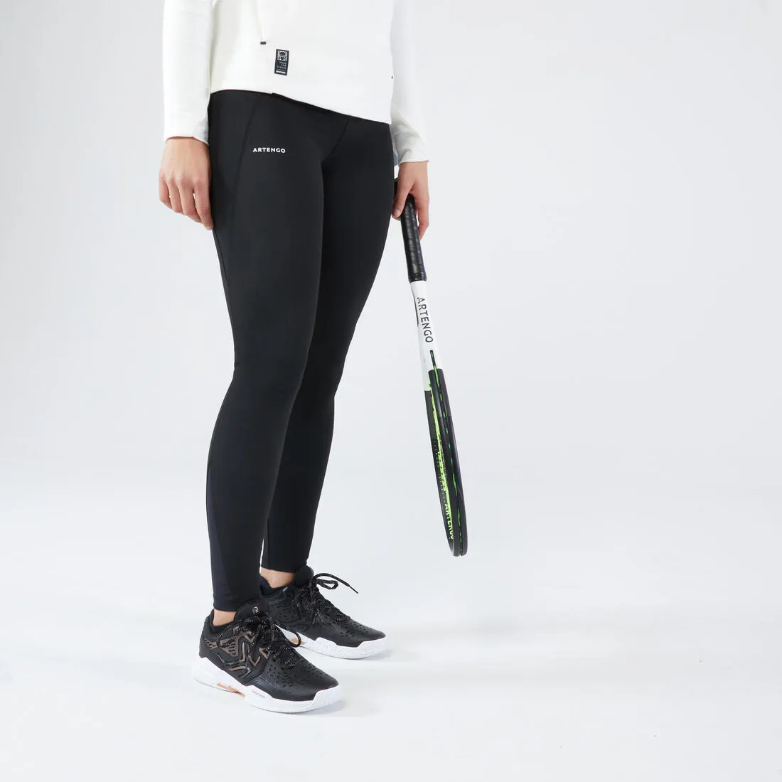 Women's Dry Tennis Leggings Hip Ball - Black