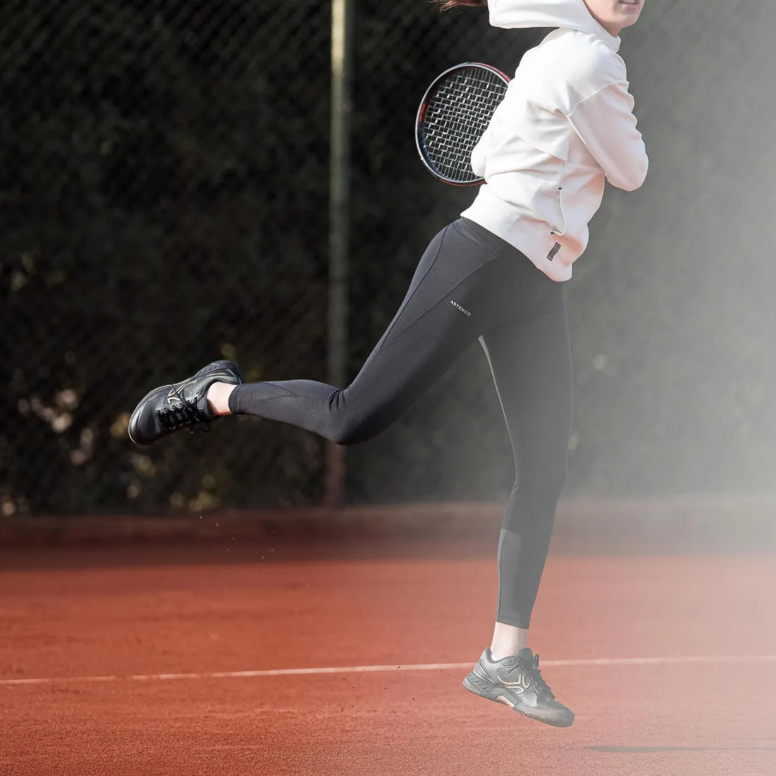 Women's Dry Tennis Leggings Hip Ball - Black