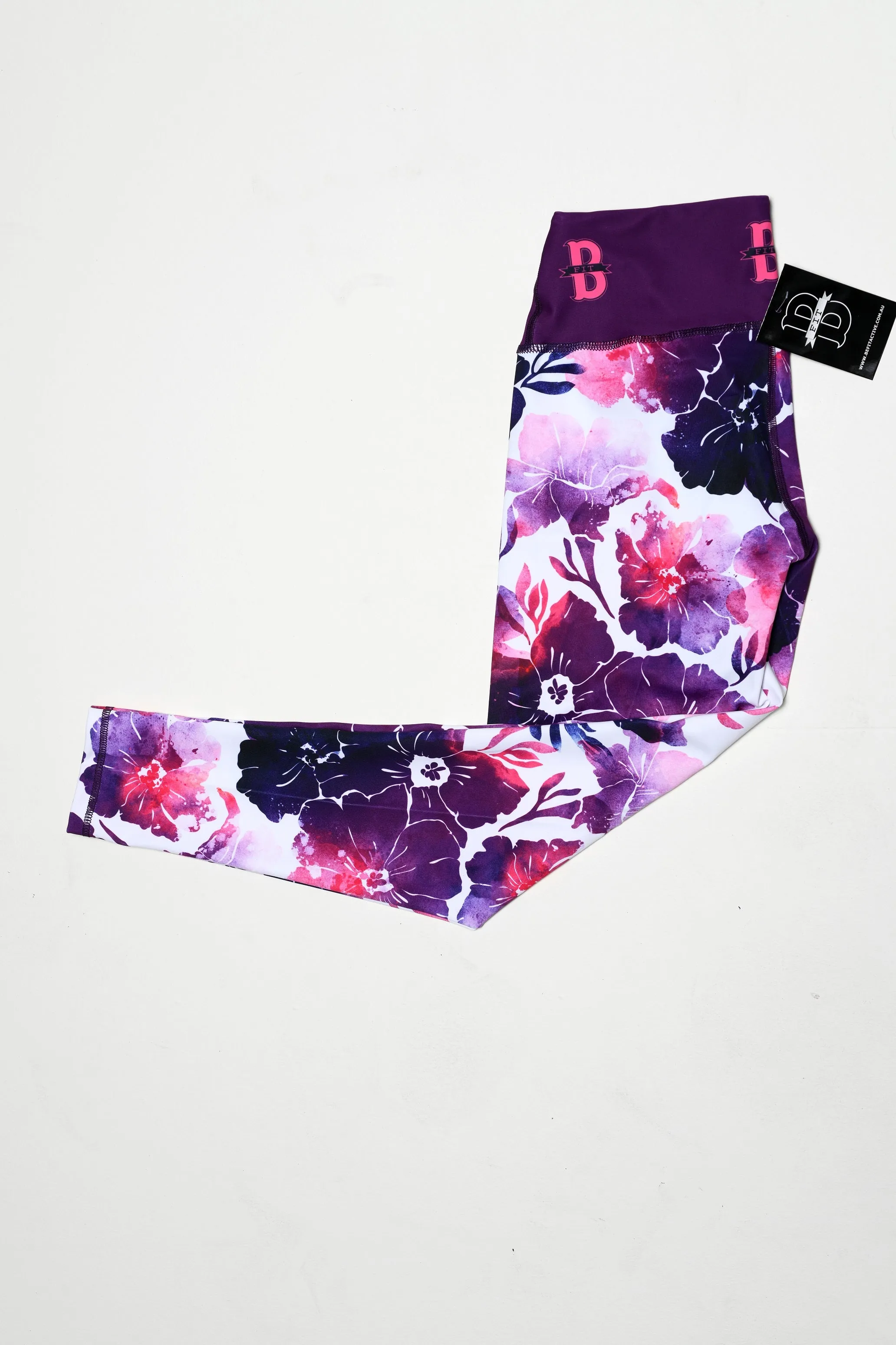 Women's Gradient Floral Print High-Waist Athletic Leggings