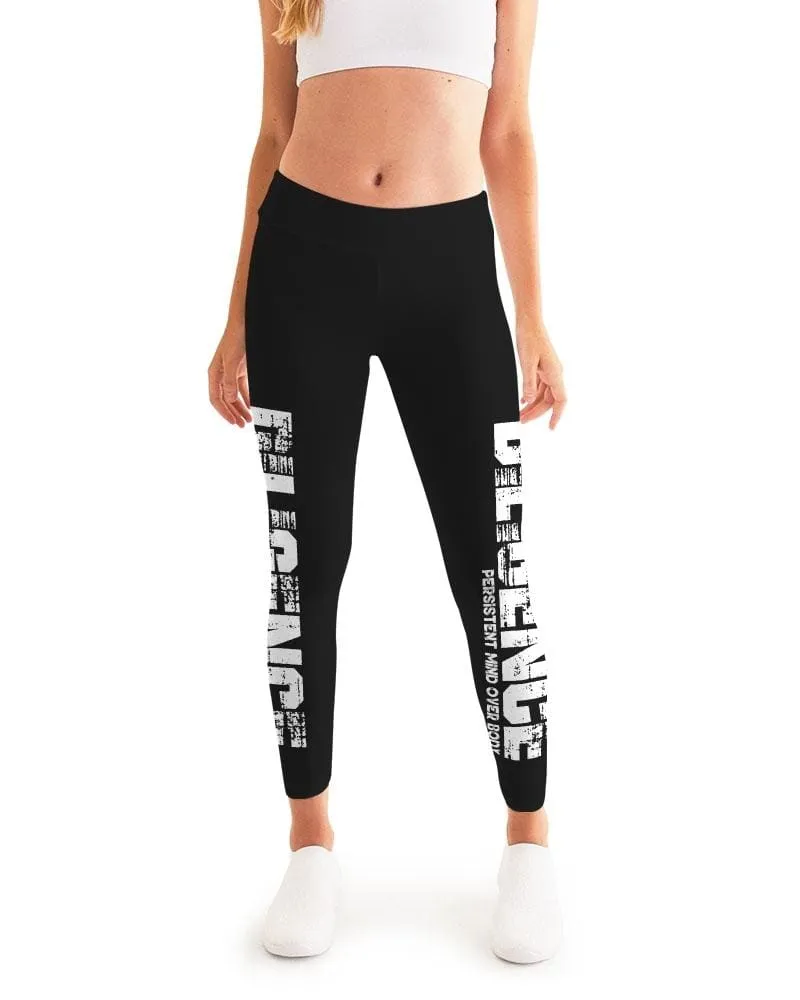 Womens High Waist Fitness Leggings / Yoga Pants, Bold Diligence by inQue.Style